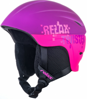 lyže/snb helma Relax-RH18R-Twister - fialová/růžová