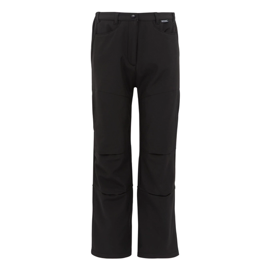 dětské softshellové kalhoty REGATTA - KUnisex Softshell Pants - black