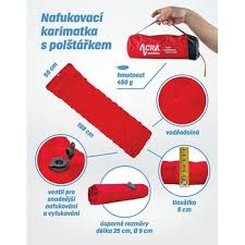 nafukovací matrace ACRA -L47 - červená
